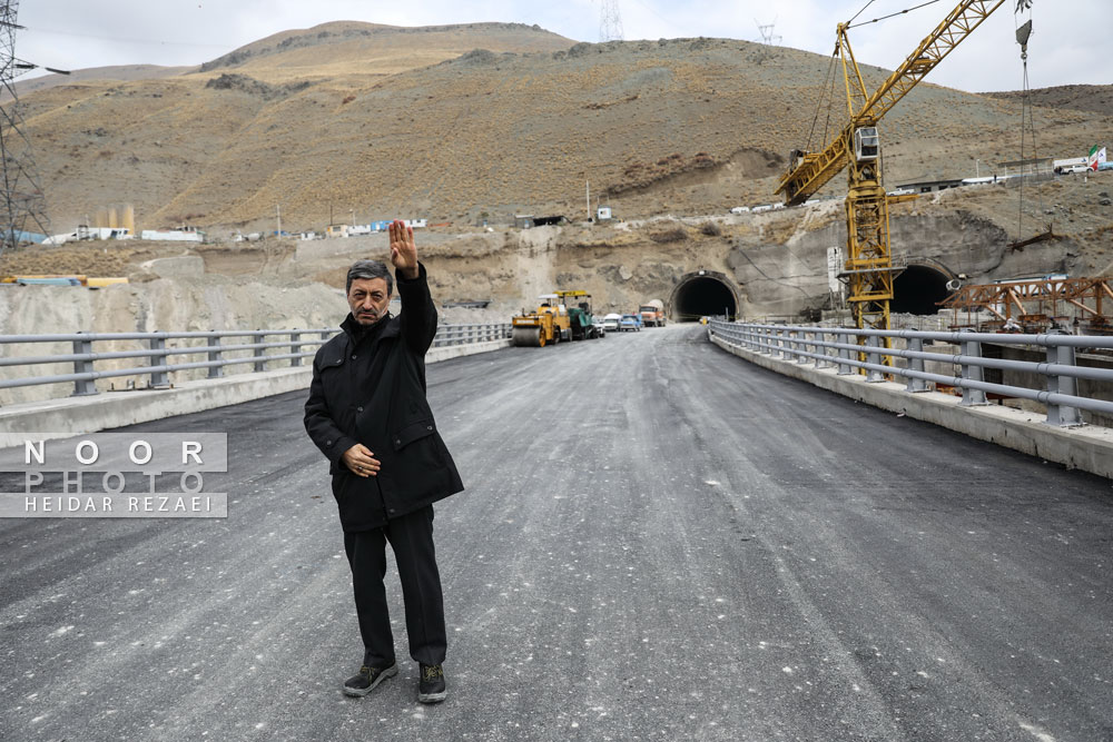 بازدیدرئیس بنیاد مستضعفان از قطعه دوم آزاد راه تهران شمال