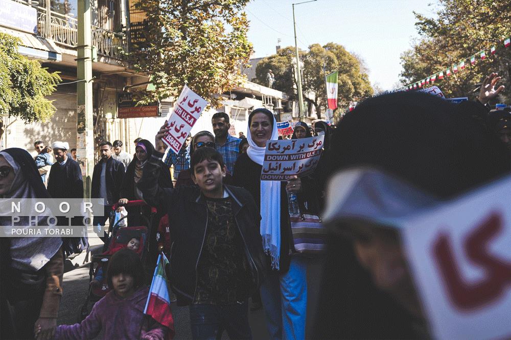 راهپیمایی 13 آبان 1401 در قزوین
