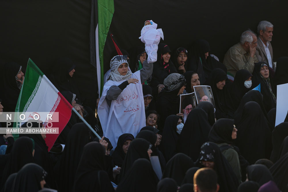 تجمع مردم تهران در واکنش به جنایت رژیم صهیونیستی در غزه