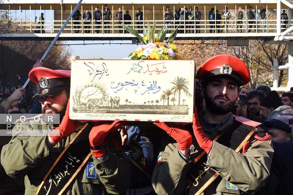 تشییع و تدفین پیکر مطهر شهید  گمنام در شهرستان اهر