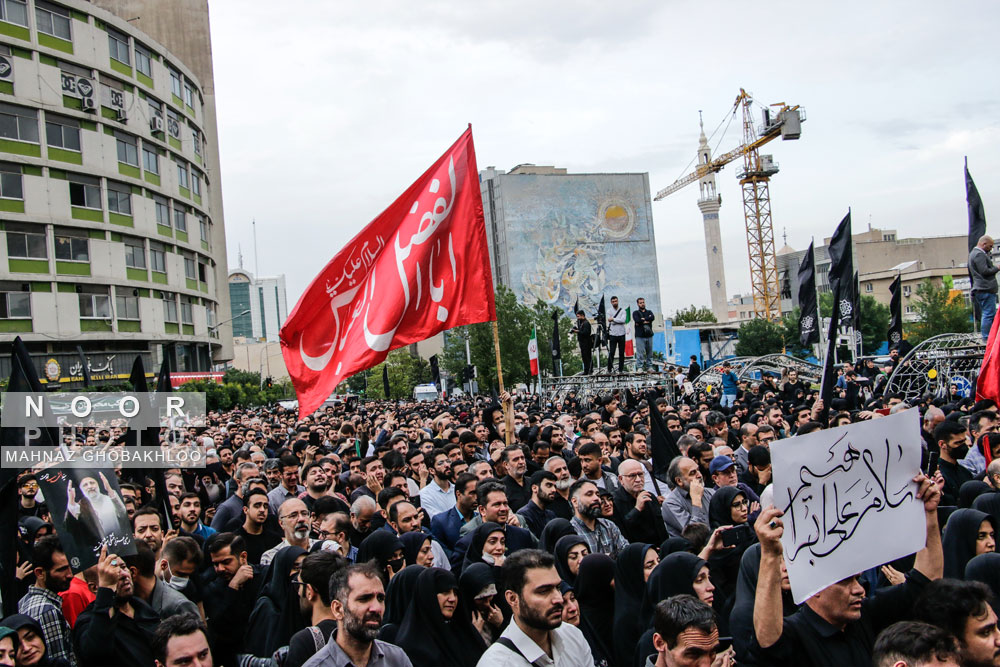 عزاداری شهادت رئیس جمهور در تهران