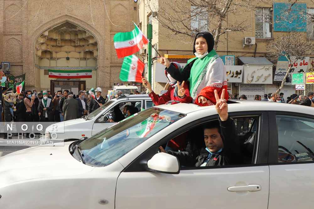 راهپیمایی 22 بهمن در نیشابور