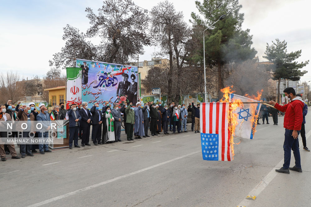 راهپیمایی 22 بهمن در نیشابور