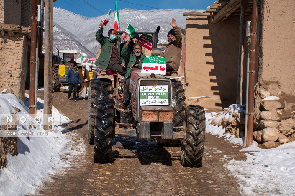 راهپیمایی 22 بهمن در روستای وامنان گلستان