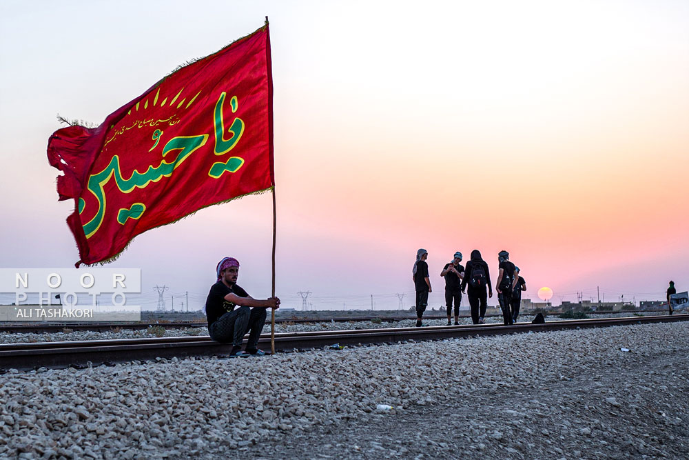 زائران اربعین حسینی از ناصریه تا الدیوانیه عراق