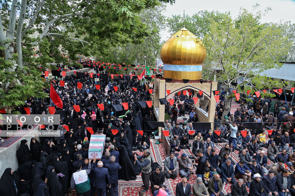 تشییع شهید گمنام در سیمک کوهپایه کرمان