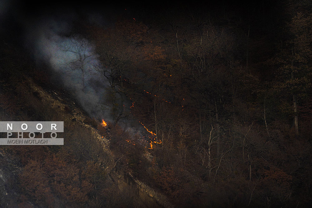 اطفای حریق هوایی در جنگل‌های توسکستان