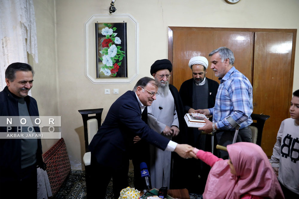 حضور نماینده رهبر معظم انقلاب در منازل تعدادی از جانبازان سرافراز استان گلستان