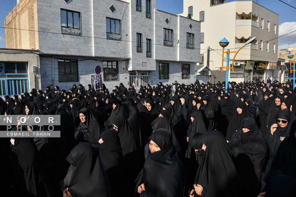 آئین وداع و تشییع پیکر شهید مرتضی امامی در سرخه