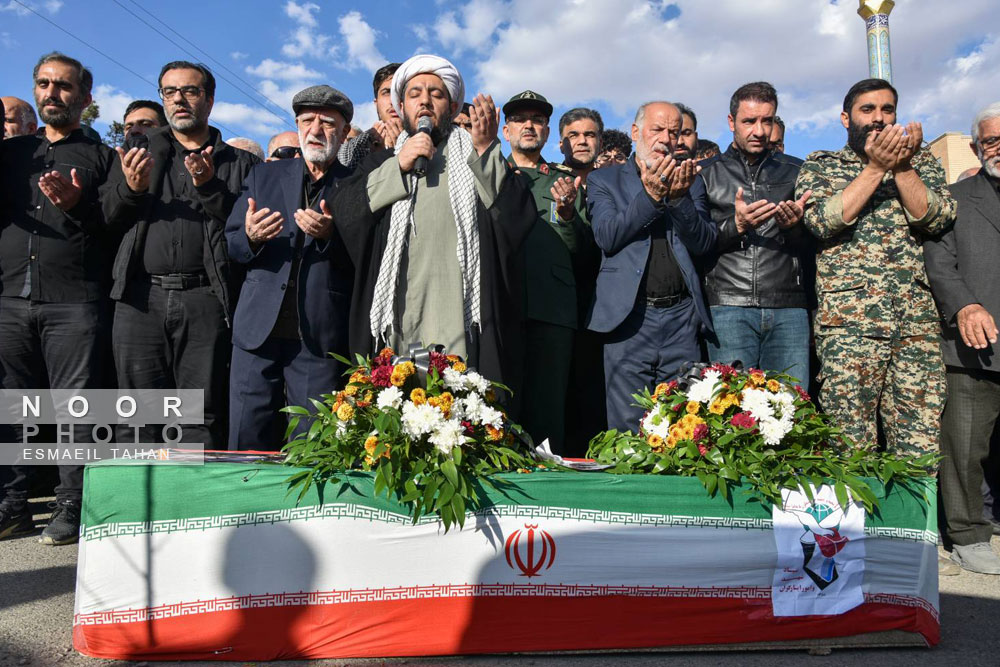 آئین وداع و تشییع پیکر شهید مرتضی امامی در سرخه