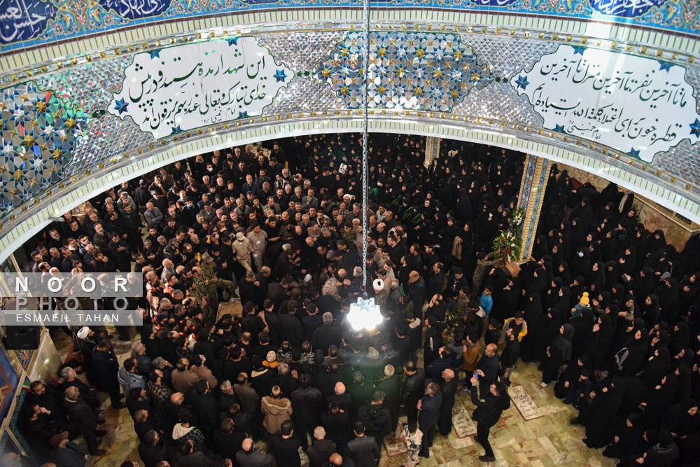 آئین وداع و تشییع پیکر شهید مرتضی امامی در سرخه