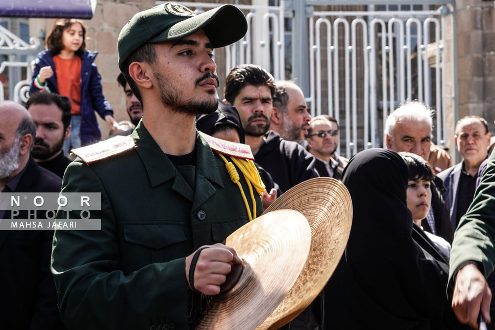 تشییع پیکر 6 شهید حملات آمریکایی و صهیونی به تبریز